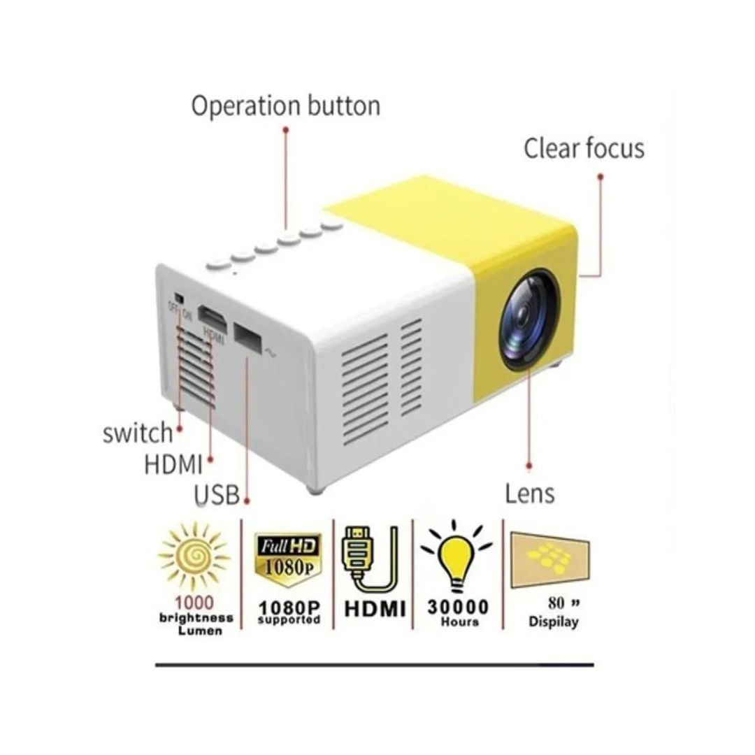 Mini Proyector Portátil YG300 HD