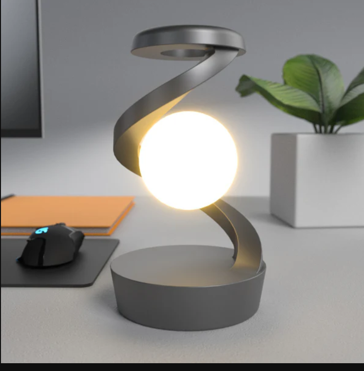 LAMPARA FUTURISTA CON CARGA INALAMBRI